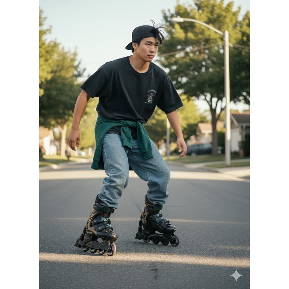 Fusion MX Men's Size 6 Black Rollerblades Fusion Vintage Inline Skates ABT Brake